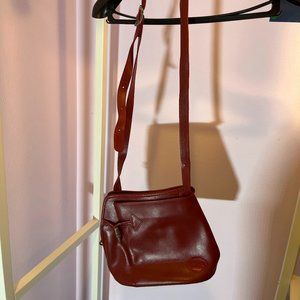 Red Longchamp Vintage Crossbody Bag